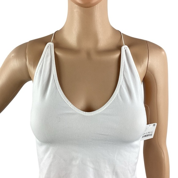 Free People Intimately White Strappy Back Bralette Crop Top Size M/L - Picture 2 of 8
